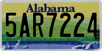 AL license plate 5AR7224