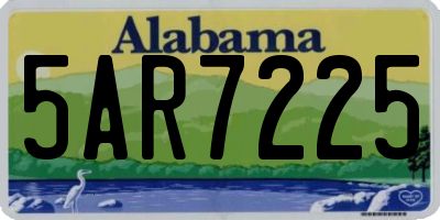 AL license plate 5AR7225