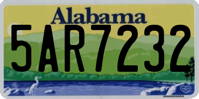 AL license plate 5AR7232