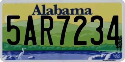 AL license plate 5AR7234