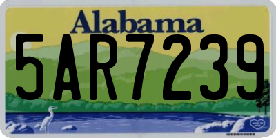 AL license plate 5AR7239