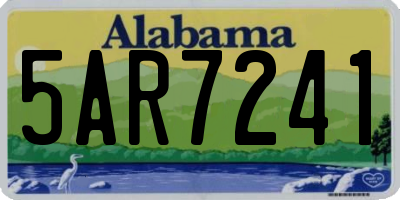AL license plate 5AR7241