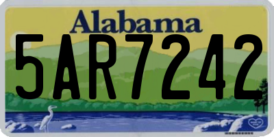 AL license plate 5AR7242