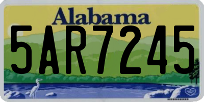 AL license plate 5AR7245