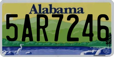 AL license plate 5AR7246