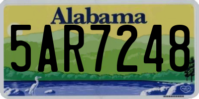 AL license plate 5AR7248