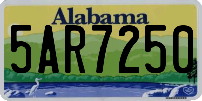 AL license plate 5AR7250