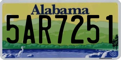 AL license plate 5AR7251