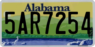 AL license plate 5AR7254