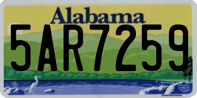 AL license plate 5AR7259
