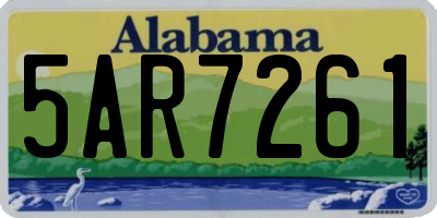 AL license plate 5AR7261