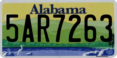 AL license plate 5AR7263