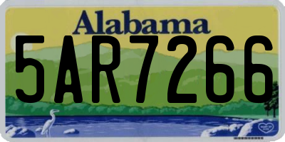 AL license plate 5AR7266