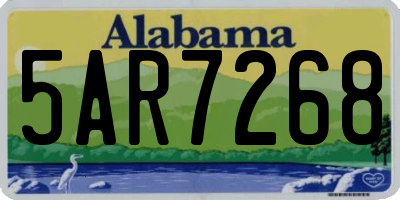 AL license plate 5AR7268