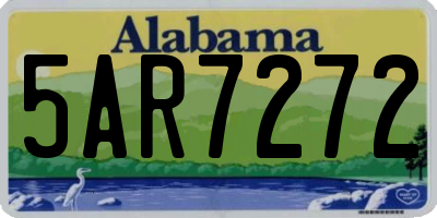 AL license plate 5AR7272