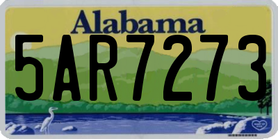 AL license plate 5AR7273