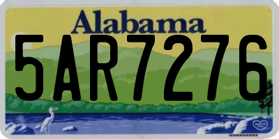 AL license plate 5AR7276