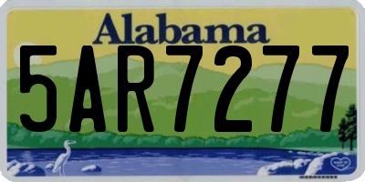 AL license plate 5AR7277