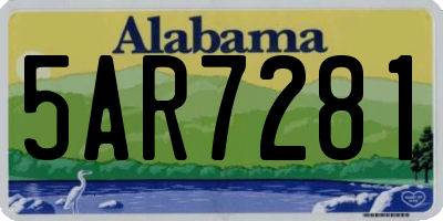 AL license plate 5AR7281