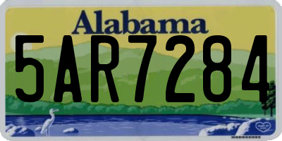 AL license plate 5AR7284