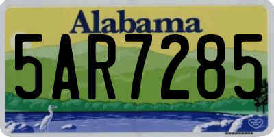 AL license plate 5AR7285