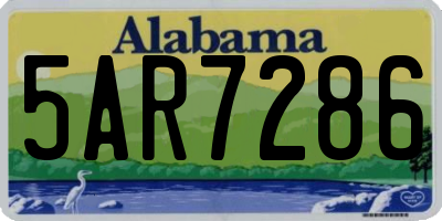 AL license plate 5AR7286