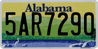 AL license plate 5AR7290
