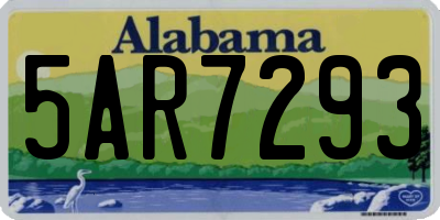 AL license plate 5AR7293