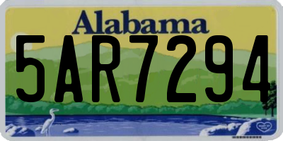 AL license plate 5AR7294