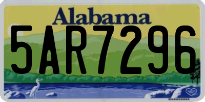 AL license plate 5AR7296