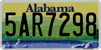AL license plate 5AR7298