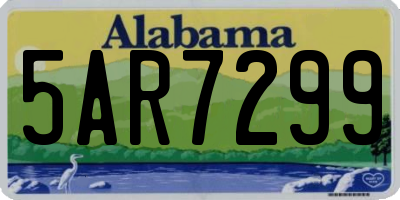 AL license plate 5AR7299