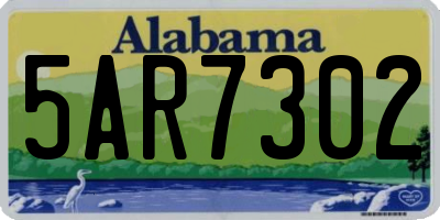 AL license plate 5AR7302