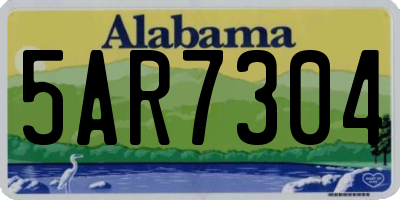AL license plate 5AR7304
