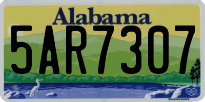 AL license plate 5AR7307