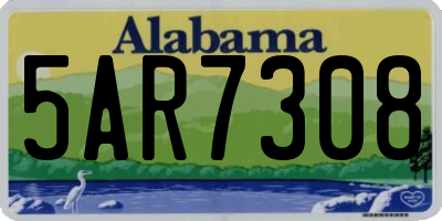 AL license plate 5AR7308