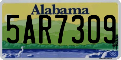 AL license plate 5AR7309