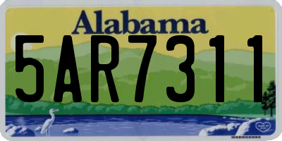AL license plate 5AR7311