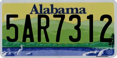 AL license plate 5AR7312