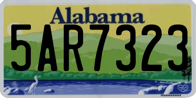 AL license plate 5AR7323