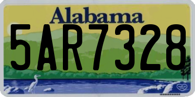AL license plate 5AR7328