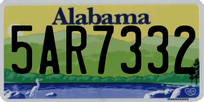 AL license plate 5AR7332