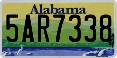 AL license plate 5AR7338