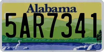 AL license plate 5AR7341