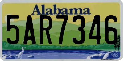 AL license plate 5AR7346