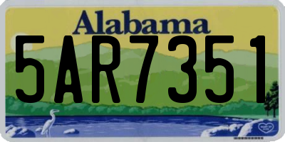 AL license plate 5AR7351