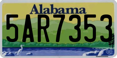AL license plate 5AR7353