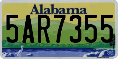 AL license plate 5AR7355
