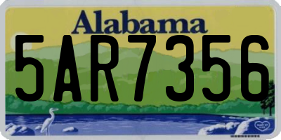 AL license plate 5AR7356