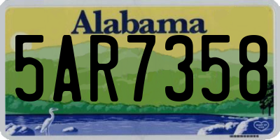 AL license plate 5AR7358